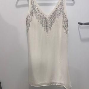 NWT Charlotte Russe White Rhinestone Dress - Small